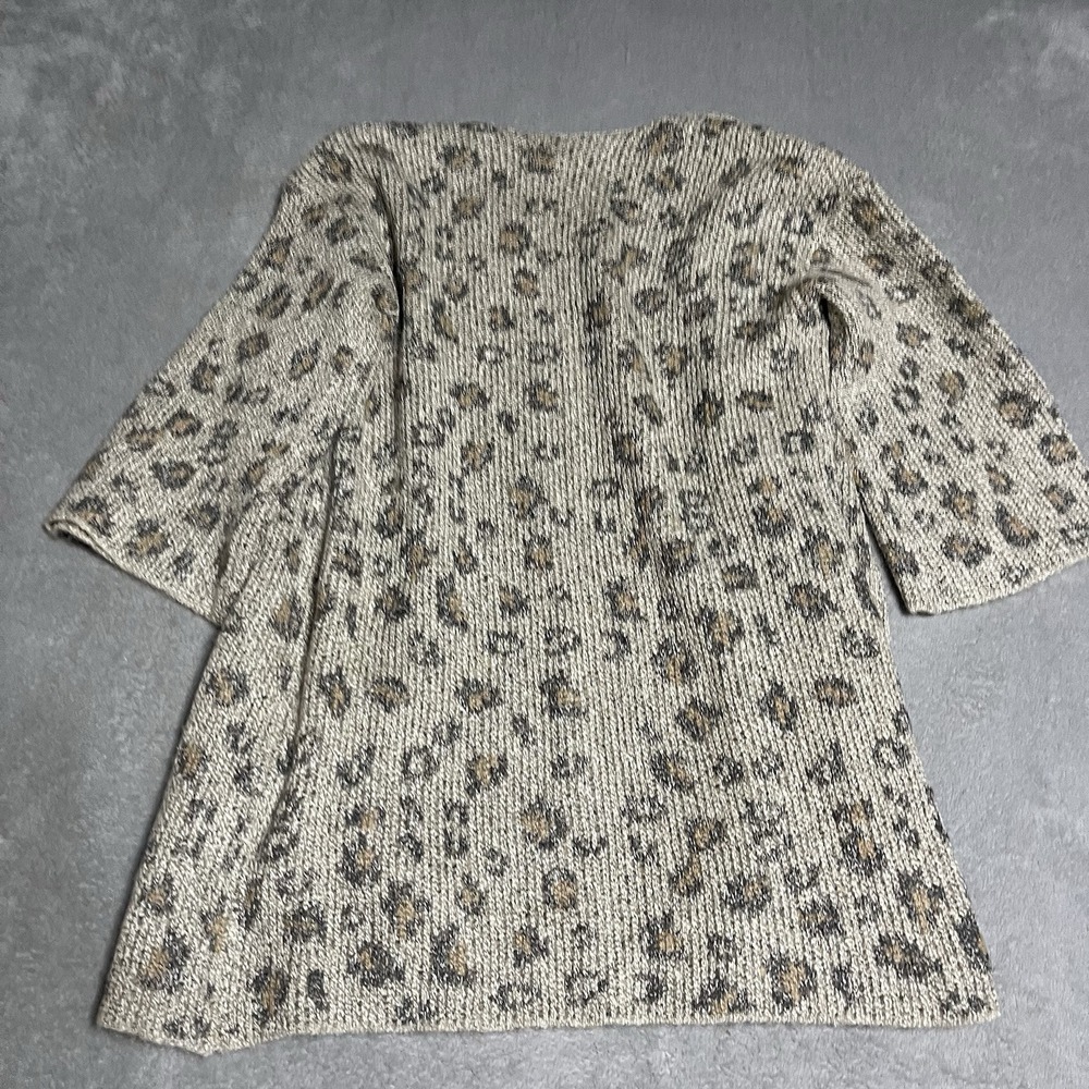 Cupcakes and Cashmere Cardigan Womens XS Multicolor Animal Print Open Front Boho - Picture 9 of 9